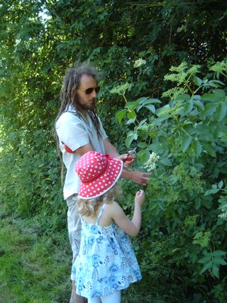 Macy & dad elderflower cutting