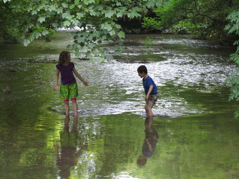 Playing in the river June 2011 083