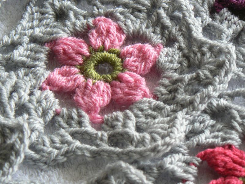 Hexagon flower shawl jan 2015 003